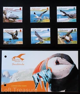 Francobolli Alderney: Confezione Presentazione "Resident Birds Part 1 - Seabirds" 2006 - Foto 1 di 5