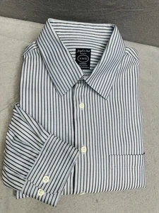 Camisa de vestir JOSEPH & FEISS para hombre talla 16 34/35 azul a rayas calce ajustado sin planchar - Imagen 1 de 10