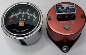 VERRY NICE VTG.Stewart Warner Tachometer 429370 8000 RPM Tach Factory Muscle Car - Picture 1 of 14