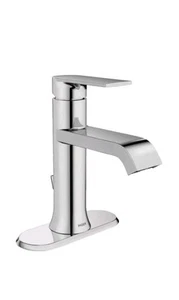🆕 Moen WS84760 GENTA 1-Hole Handle/Centerset Bathroom Faucet w/ DRAIN - Chrome - Picture 1 of 6