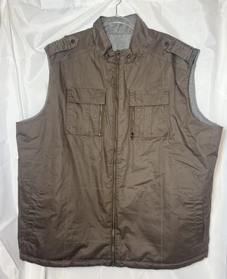 Cutter and Buck Men’s Taber Brown Reversible Vest Size 3XB READ - Image 1 of 4