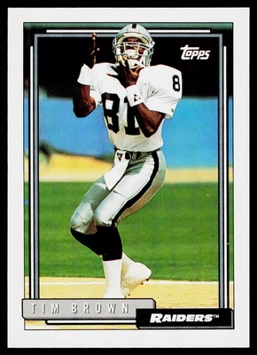 Tim Brown, 1992 Topps, #612, Los Angeles Raiders, Foto 1 de 2