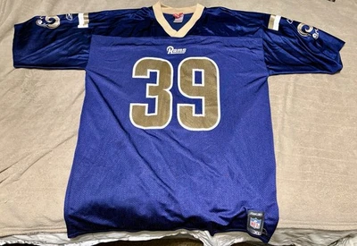 Camiseta Reebok #39 de los jugadores de la NFL #39 de los St. Louis Rams talla XL azul para hombre Foto 1 de 4