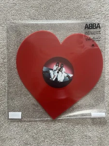 ABBA - Lay All Your Love On Me/I’ve Been Waiting For You Heart Shaped Red Vinyl - Picture 1 of 2