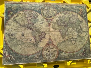 Old World Atlas Latin Maps Flags SINGLE CANVAS WALL ART Picture Print VA 21’x15’ - Picture 1 of 5