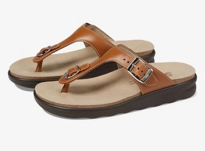 SAS Sanibel Comfort Sandal Thong Womens Size 6 M Flip Flop Caramel Tan Tripad - Image 1 of 4