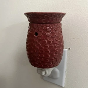 Scentsy Stövchen zum Einstecken weinrot Blumenmuster - Bild 1 von 3