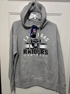 Pullover gris con capucha Starter de Las Vegas Raiders para hombre - Imagen 1 de 5