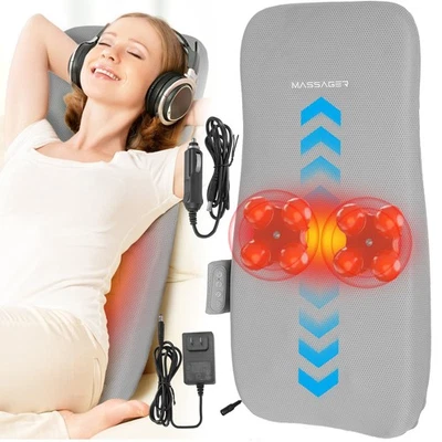Nuevo Masajeador de Espalda Completa Shiatsu con Calor Almohada de Masaje de Amasamiento de Tejido Profundo 3D Foto 1 de 4