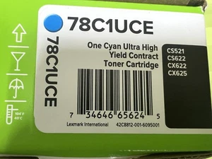 CARTUCHO DE TÓNER CONTRACT CIAN 7K sellado de fábrica 78C1UCE LEXMARK CS521DN ENVÍO GRATUITO - Imagen 1 de 9