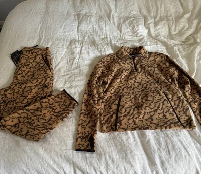 Conjunto de sudadera pulóver polar North Face 1/4 cremallera (pequeña) y pantalones (mediana) Foto 1 de 4