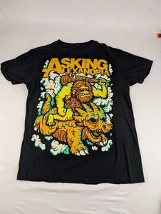 Men's Large L Asking Alexandra Concert T-Shirt Full Print Caveman Metal Rock - Picture 1 of 10