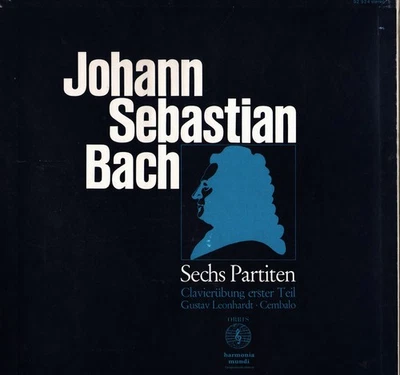 3LP Box BACH 6 Partitas Opus I LEONHARDT Harpsichord ORBIS (Harmonia Mundi Rec.) - Image 1 of 3