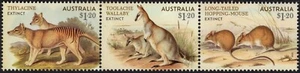 2023 Australia Mamíferos Extintos Tira de 3 Como Nuevo Nunca Bisagras, Limpio y Fresco - Imagen 1 de 1