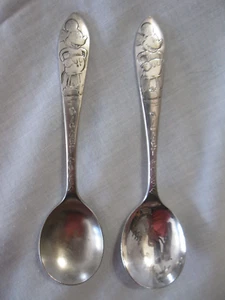 Vintage Mickey Mouse Bradford Silver Plate Spoons 2 - Picture 1 of 6