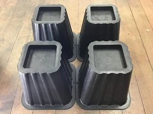 Bed Raisers (lot of 4) 6" Tall, Raises Bed 5.25 Inches From The Floor - Picture 1 of 5