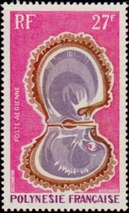 French Polynesia #YTPA37 MNH 1970 Pearl Oyster Pinctada sp [C60 Mi118] - Picture 1 of 1