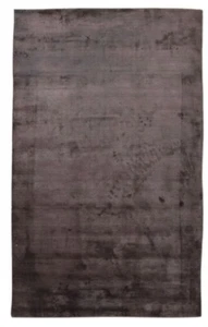 One Of A Kind Hand Woven Carpet 4'11" x 7'10" (5x8) Brown Solid Viscose Rug - Picture 1 of 8