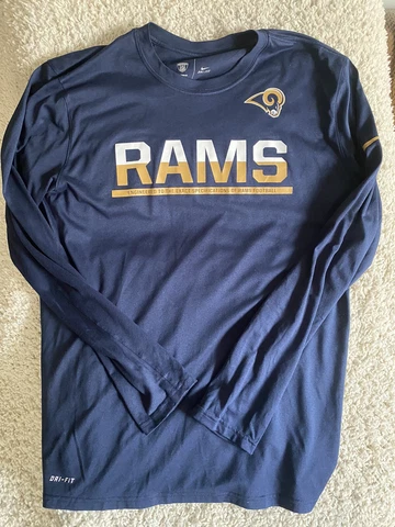 Nike st. Louis rams shirt adult large blue long sleeve dri fit casual nfl mens * Cover
