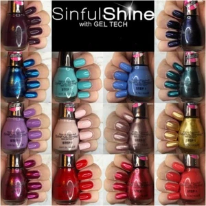 Sinful Shine Gel Tech Nail Polish Choose Shade - Picture 1 of 11