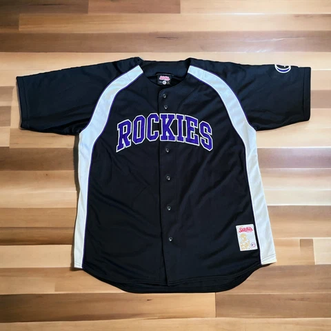 Vintage Colorado Rockies Stitches Athletic Wear Baseball MLB XL Jersey Black MLB Cover