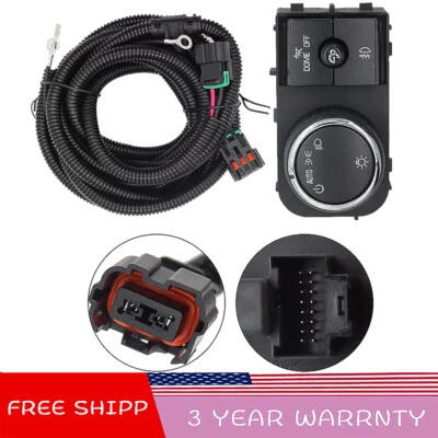 Fog Light Wiring Harness&Switch For 2007-2014 Chevy Suburban Tahoe GMC Yukon XL - Image 1 of 4