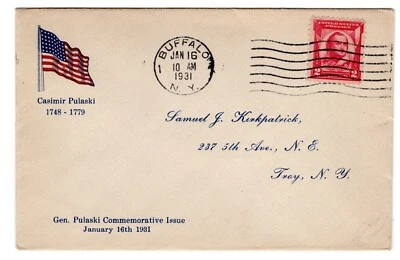 #690 Pulaski 1931 FDC - Planty #10 Beck Printing Co - Image 1 of 2