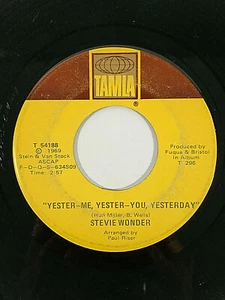 STEVIE WONDER: Yester-Me, Yester-You, Yesterday - 1969 - T-54188 - 45RPM - VG+ - Picture 1 of 2