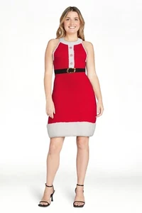 No Boundaries Mrs. Claus Christmas Dress Red Juniors Size XL (15-17) - Picture 1 of 6