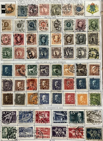 1800's-1930's SWEDEN STAMPS LOT MANY SON CANCELS AND SETS INCLUDED Cover