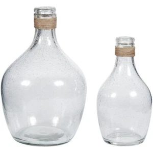 Pemberly Row Contemporary Transitional 2 Piece Glass Vase Set - Picture 1 of 1