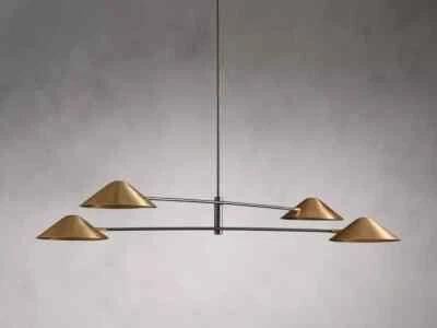 Итальянская современная люстра ручной работы из необработанной латуни абажур спутник фокусировка светильник - Изображение 1 из 4