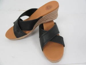 New UGG Australia Womens  Espadrille Wedge, Black, Size 8.5 M - Picture 1 of 5