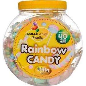 Kids Party Rainbow Candy Lollies Bracelets Lollipops Lolly Buffet 500g Jar - Picture 1 of 2