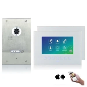 MATHFEL Video Türsprechanlage Gegensprechanlage 7'' Monitor Fischaugenkam 170° - Bild 1 von 18