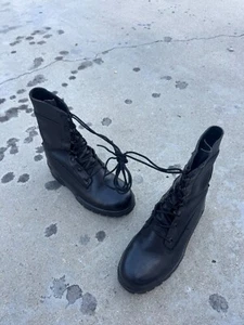 Bates para mujer azul marino 9 pulgadas Botas de combate punta de acero negras talla 7W - Imagen 1 de 5