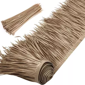 Palm Thatch Roll Palm Thatch Runner Roll Estilo Mexicano Paja Paneles de Techo Tiki Hu - Imagen 1 de 12