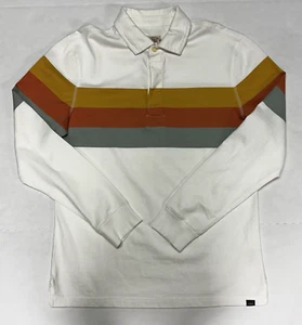 $128 NUEVO CON ETIQUETAS FAHERTY Rugby Para hombres Pequeño S Informal Manga Larga Montaña Rayas Polo - Imagen 1 de 6