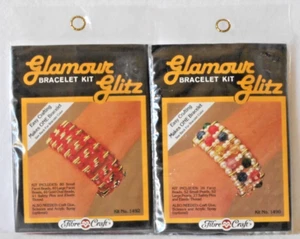 PIN DE SEGURIDAD VINTAGE FIBRE-CRAFT "GLAMOUR GLITZ", KITS DE PULSERA CON CUENTAS - ¡NUEVO EN PAQUETE! - Imagen 1 de 2