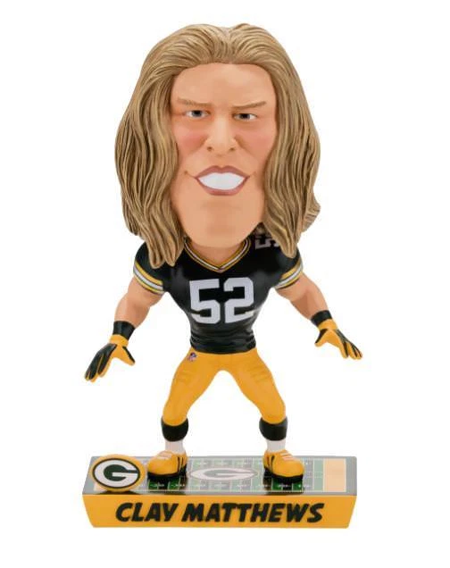 Caricatura de Clay Matthews Green Bay Packers edición especial Bobblehead NFL Foto 1 de 1
