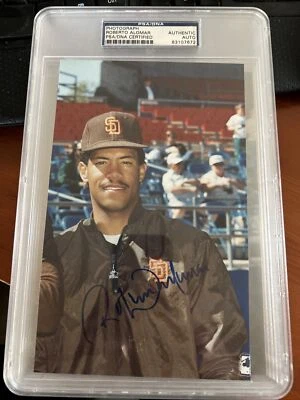 Roberto Alomar Psa/DNA Signed 5x7 Photo Autograph Auto Slabbed Encased - Image 1 of 2