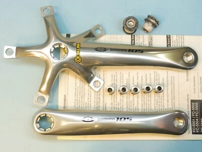 Shimano 5502 / 9 Sp.  Octalink 170mm Kurbeln mit Schrauben / NOS Fahrrad - Bild 1 von 2