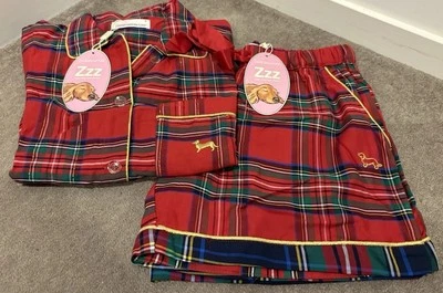 Nuevo con etiquetas Conjunto de Verano Peter Alexander Navidad Tartán - TALLA S Top + Pantalones Cortos XS Para Mujer’s Foto 1 de 2