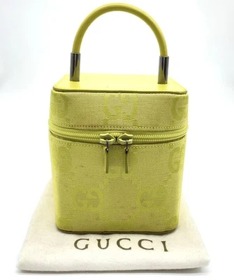 Auténtico estuche de cosméticos GUCCI GG de lona de cuero 039.1052 con bolsa NS110583 Foto 1 de 4