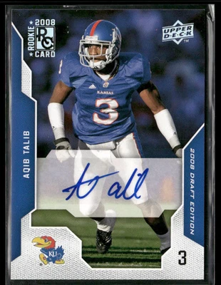 2008 Upper Deck Draft Edition Aqib Talib #7 RC Rookie Auto - Image 1 of 2