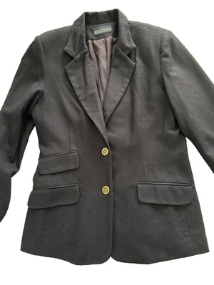 Chaqueta Blazer Herman Geist Mujer Sencillo Pecho 100% Lana Forrada Azul Marino 6P Foto 1 de 4