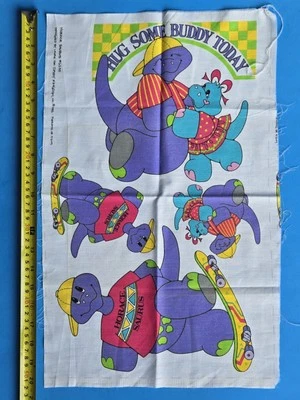 Daisy Kingdom Horace Doris Saurus 1993 Fabric 20" x 12" Material Applique #6295 - Image 1 of 4