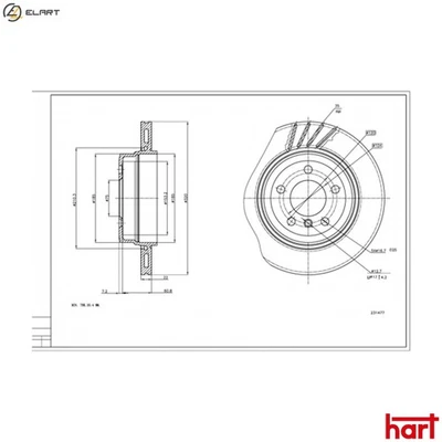 2x BRAKE DISC 231 477 FOR BMW N47D20C/A N46B20B M47D20 2.0L 4cyl X3 E83 N52B25 - Image 1 of 4