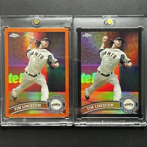 2011 Topps Chrome #15 TIM LINCECUM Orange And Black Refractor /100 Color Match  - Picture 1 of 5