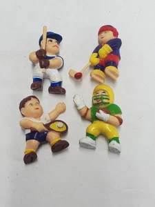 4x Vintage SOMA Sports Figures 2" Hockey Football Tennis Baseball 1986 PVC - Picture 1 of 12